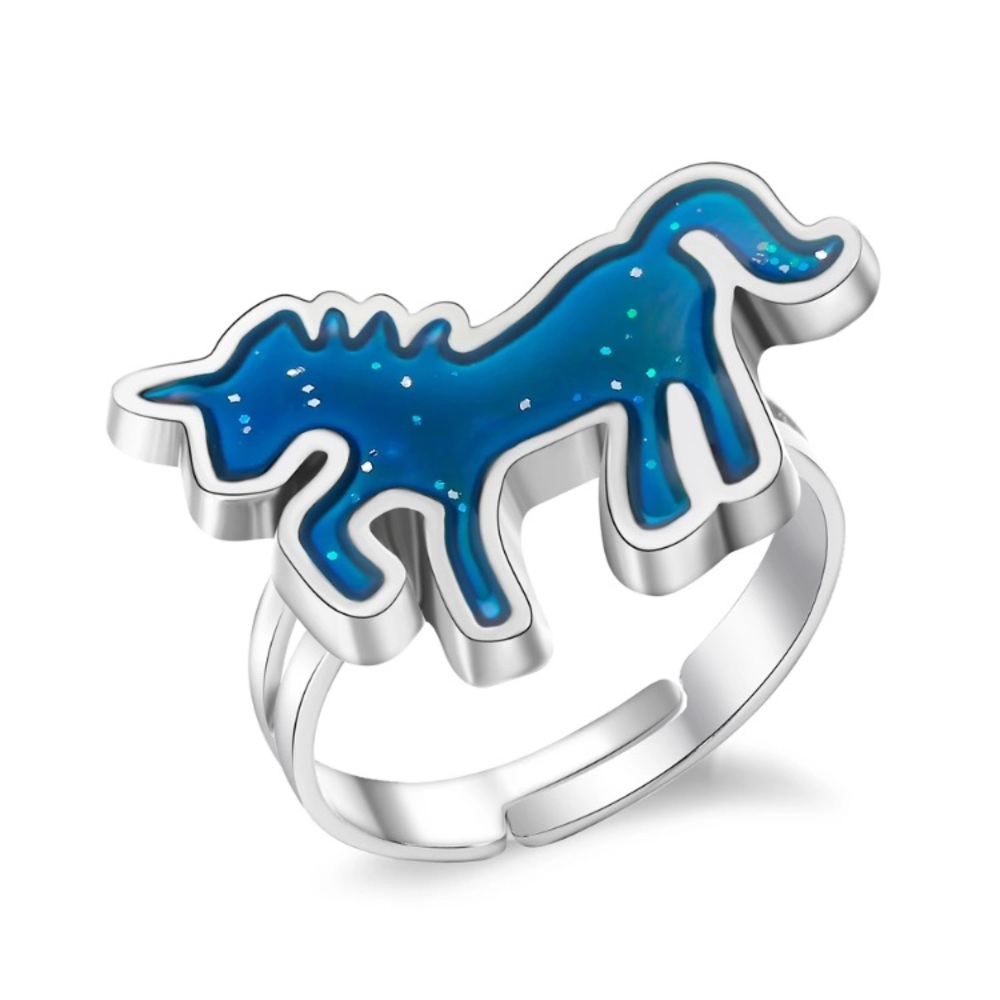 Adjustable unicorn mood ring. Super cute and fun.